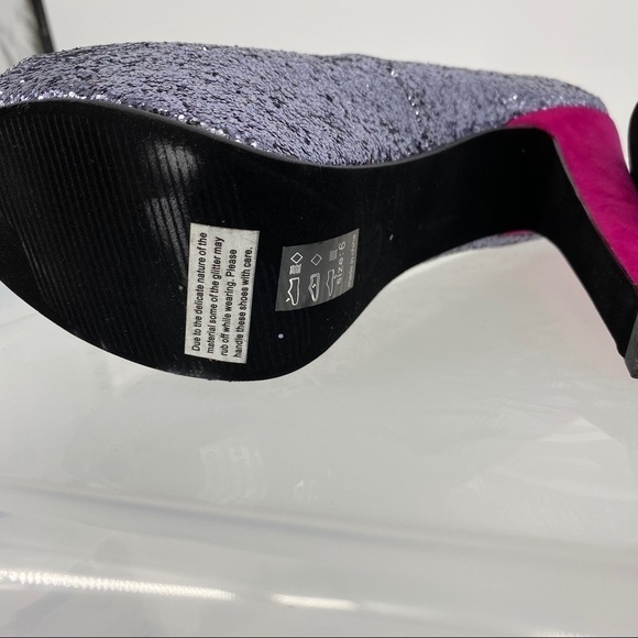 Michael Antonio glitter color block peep toe heel - Picture 9 of 9